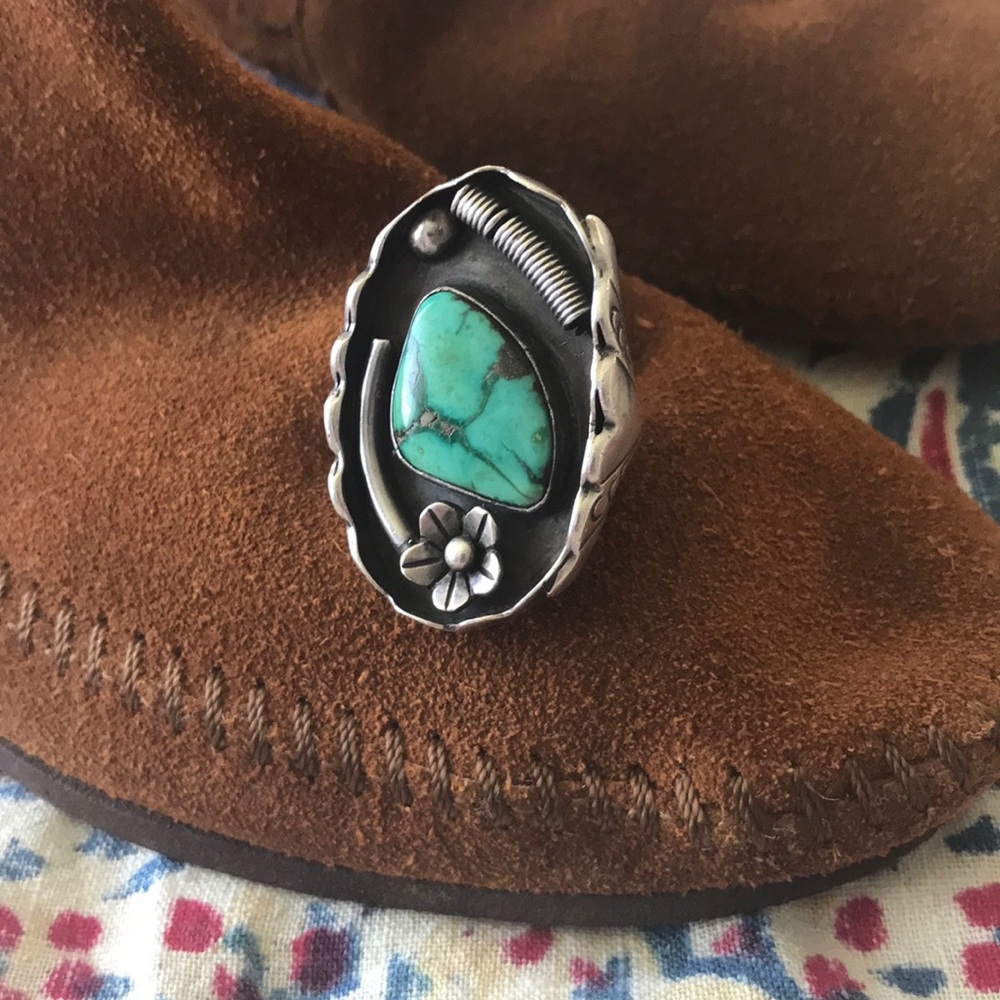 Genuine turquoise & sterling silver ring 🌵